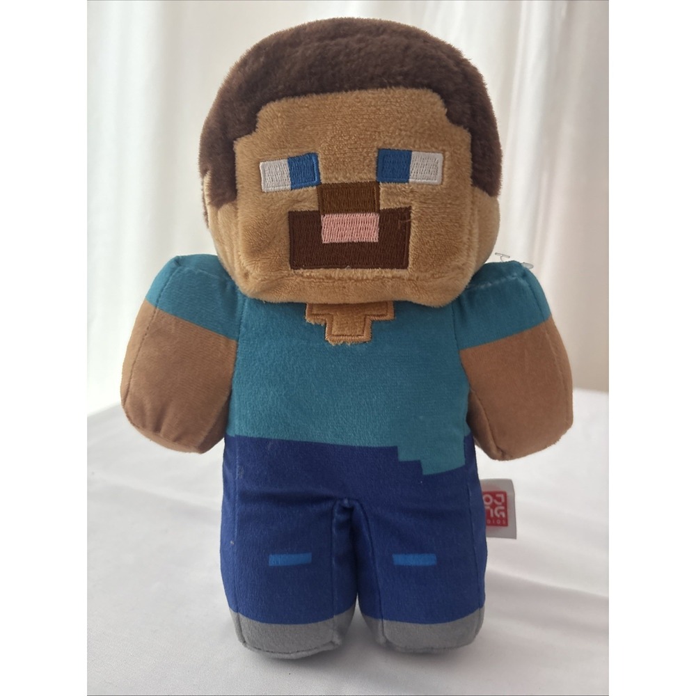 Official Minecraft Steve Plush 9” Pixelated Game Character Toy Mojang Mattel
